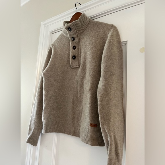 Barbour Sweater With half Zip MKN0585 Stone FW23/24 size small EUC - Picture 6 of 14
